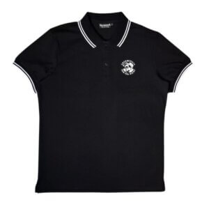 Übermensch "Klassiker" Polo shirt (black and white striped)